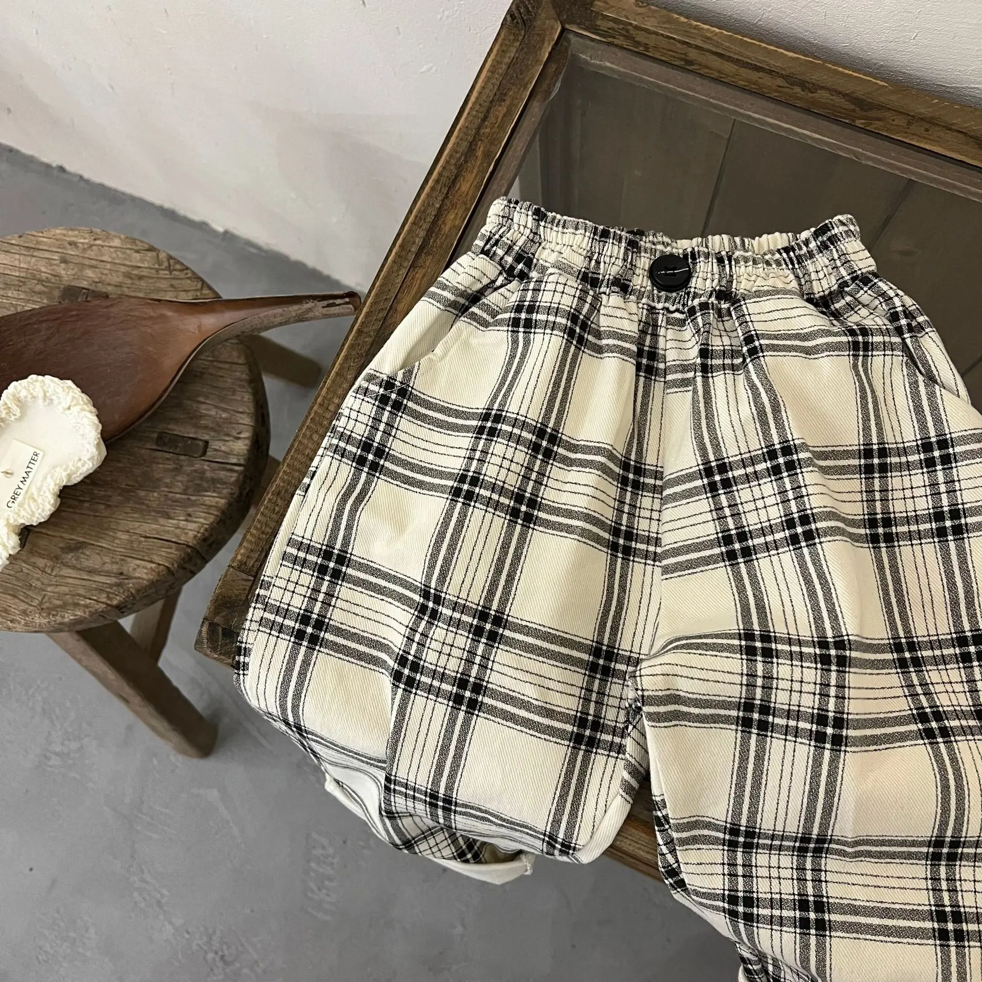 

2022 новые весенние модные штаны в клетку для маленьких девочек; Брюки для маленьких мальчиков; Детские Летние повседневные штаны-шаровары; Д...