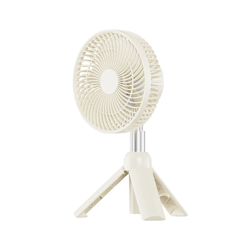 

1Set 4000Mah Outdoor Telescopic Fan Tripod Camping Ceiling Fan Household Desktop Shaking Head Fan Mini Fan