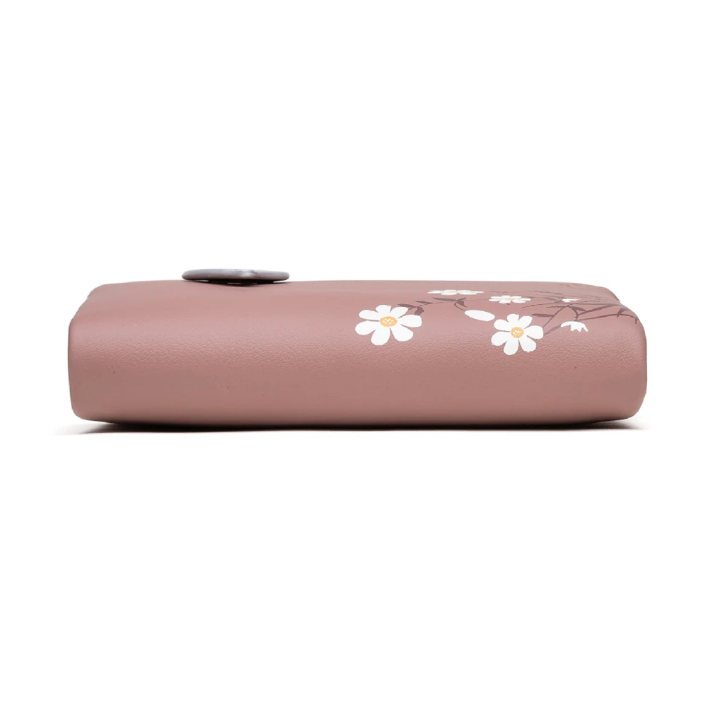 Fashion Leaves Buckle Flower Printed Wallet Ultra-thin Large Capacity Coin Purse for Women Girls Female сумка handbags