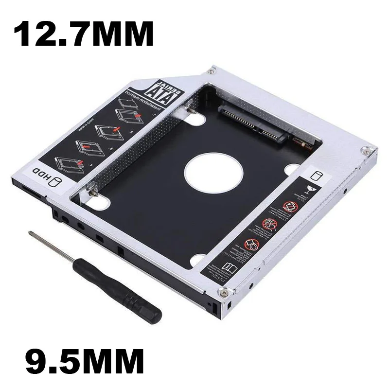 Алюминиевый корпус для второго жесткого диска 9 5 мм 12 7 SATA 3 0 2 твердотельного