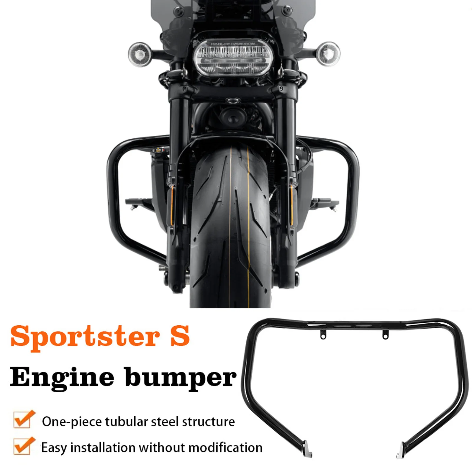 Защитные дуги двигателя подходящие для Harley-Davidson Sportster S 1250 Nightster RH975