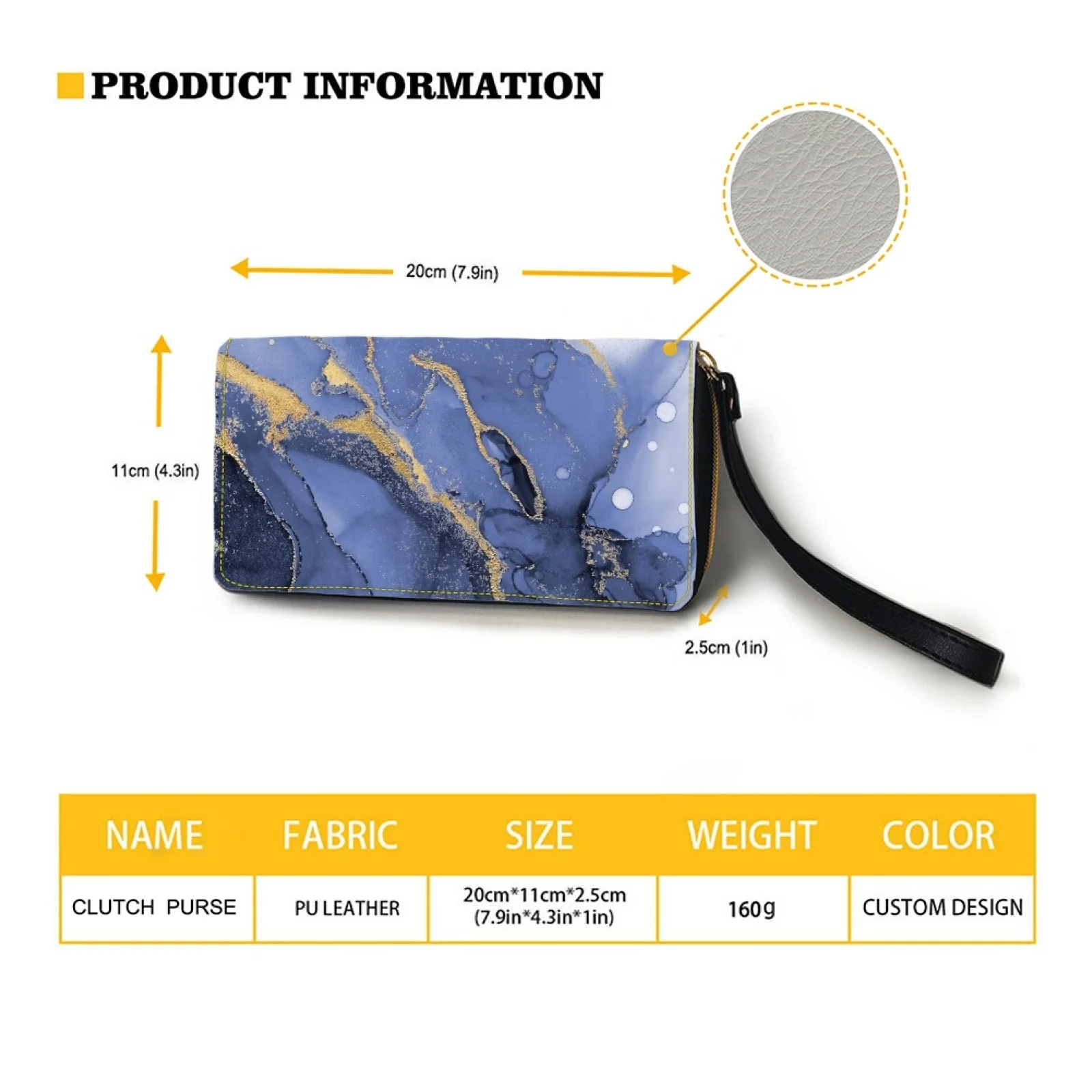 Belidome Marble Wallets for Womens Leather RFID Blocking Design Zip Around Card Holder Organizer Ladies Travel Clutch Wristlet