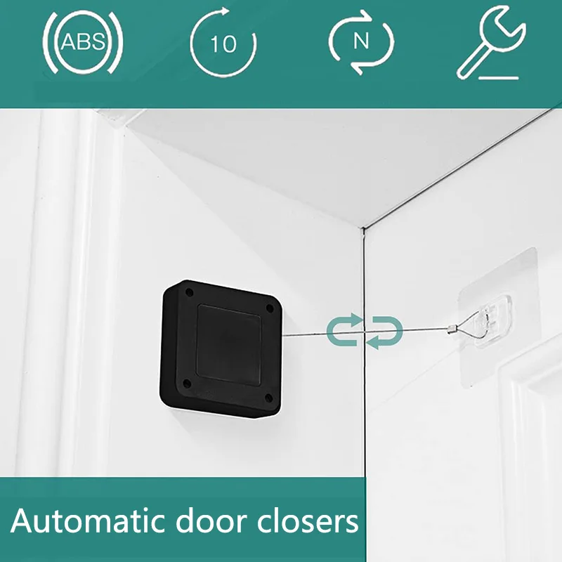 

Door Closer Punch-Free Automatic Door Closers For Drawers Rawstring Door Closer Bracket Door Automatic Closer Punch-free Sticker