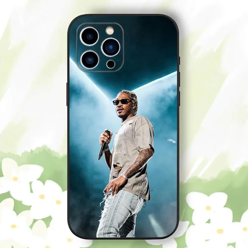 F-Future H-Hendrix Phone Case For iPhone 16 15 14 13 12 11 Plus Pro Max XS X XR SE Mini 8 7，Soft Silicone Black Cover