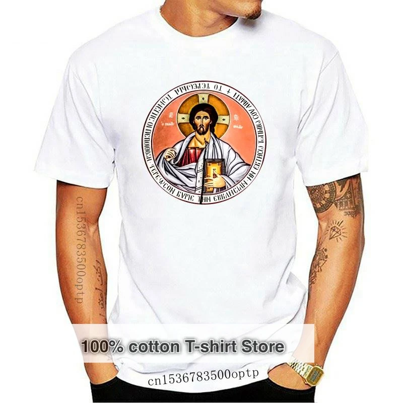 

Футболка мужская х/б с принтом Иисуса Греческой православной икографии
