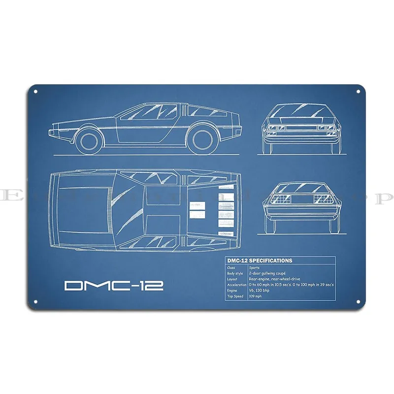Модель Dmc 12 металлический плакат с табличкой настенный постер для паба