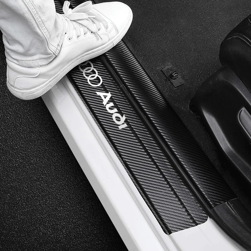 4 шт. защитные наклейки на пороги автомобиля Audi A4 A1 A3 8V A6 C7 A5 A7 A8 Q3 Q5 Q7 TT Sline Quattro