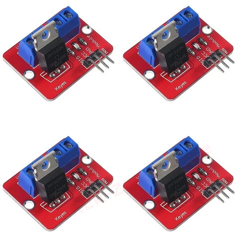 4 шт. IRF520 MOSFET модуль драйвера MOSFET Кнопка привода 0-24 В PWM выход платы управления для MCU ARM