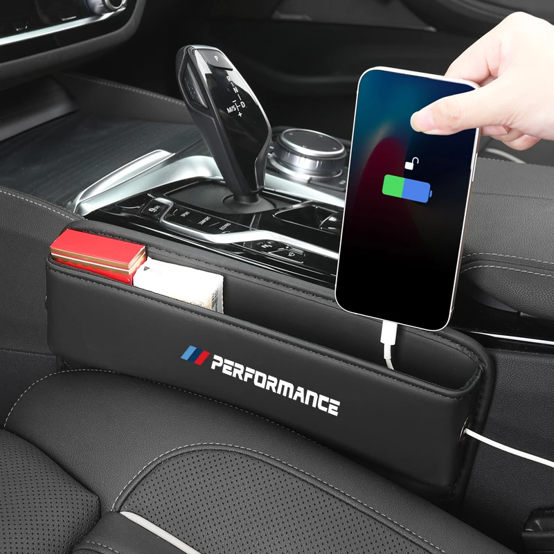 

Car Seat Gap Filler Organizer Leather Car Seat Crevice Storage Car Accessories for BMW Performance X1 X3 X5 E39 E46 E90 F20 E60