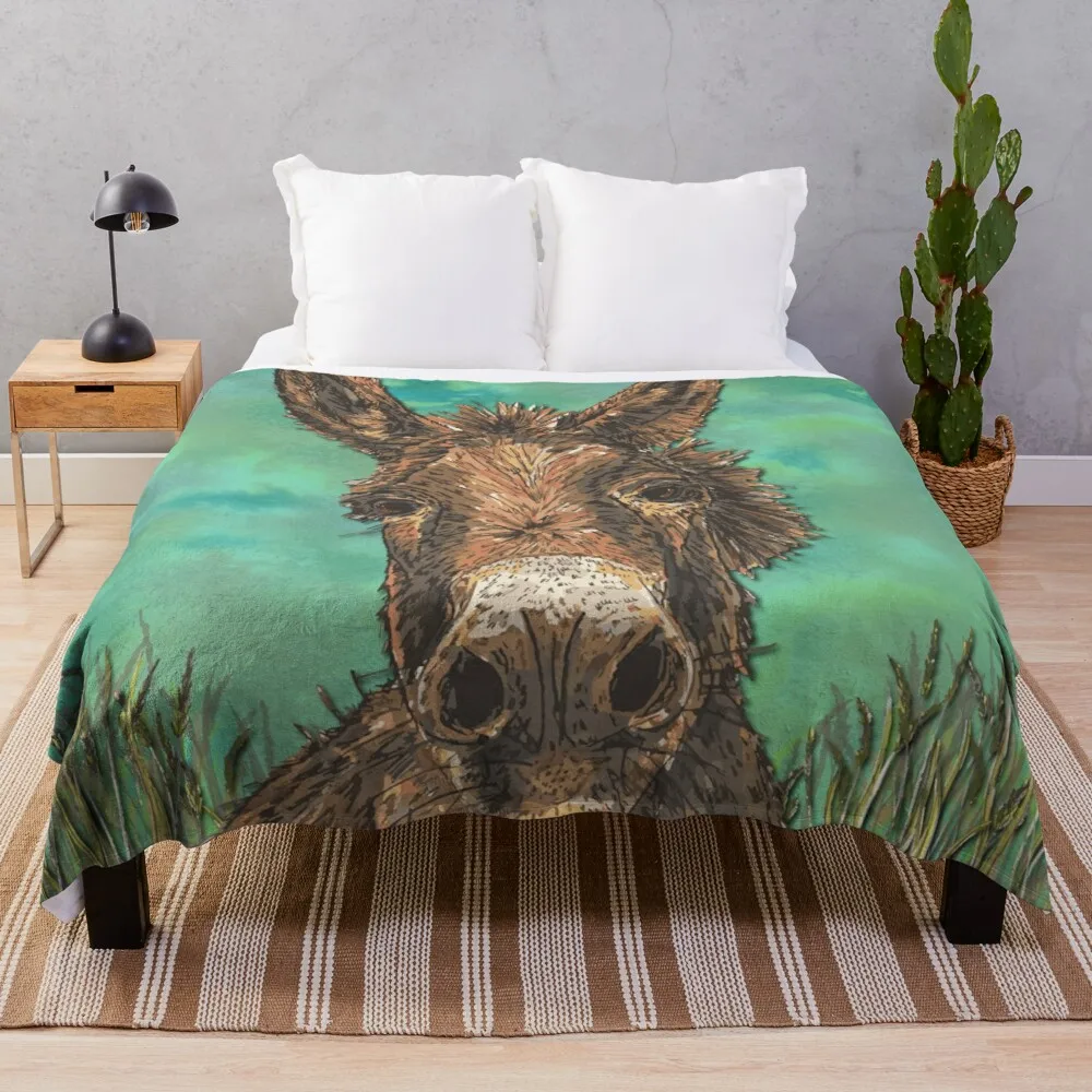 

Little Brown Donkey Throw Blanket Multi-Purpose Soft Bed Blankets