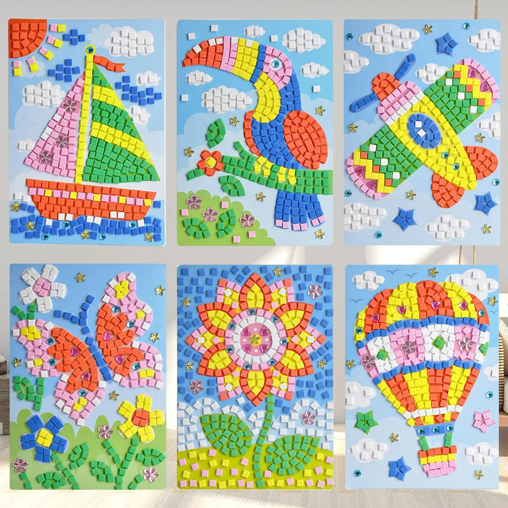 

Mosaic Sticker Kids Children Forstickerstoddler Picture Kit Diymosaics Sticky Supplies Crafting Crafts Educational Toyspuzzle