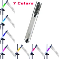 7 color changing led romantic automatic self color changing waterfall shower head 3 color temperature sensitive led showerhead