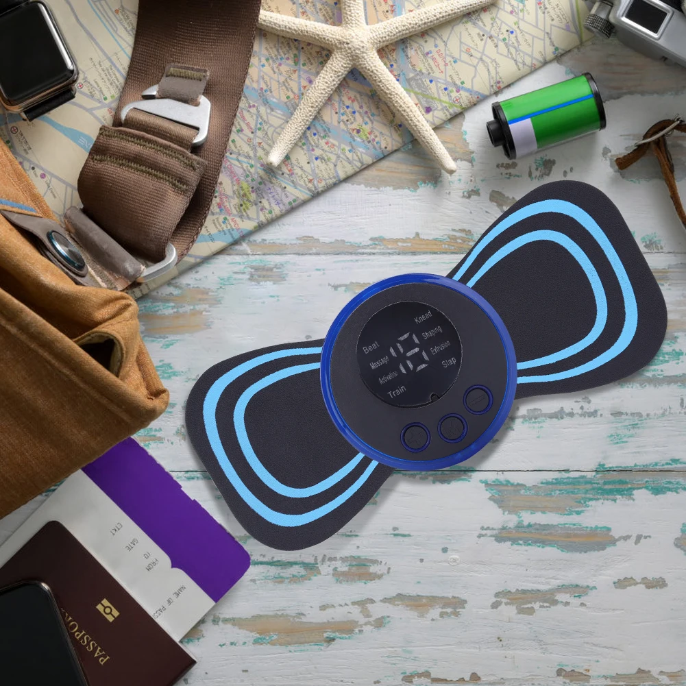 Портативный мини-массажер для шеи наклейки электронный инструмент массажа и