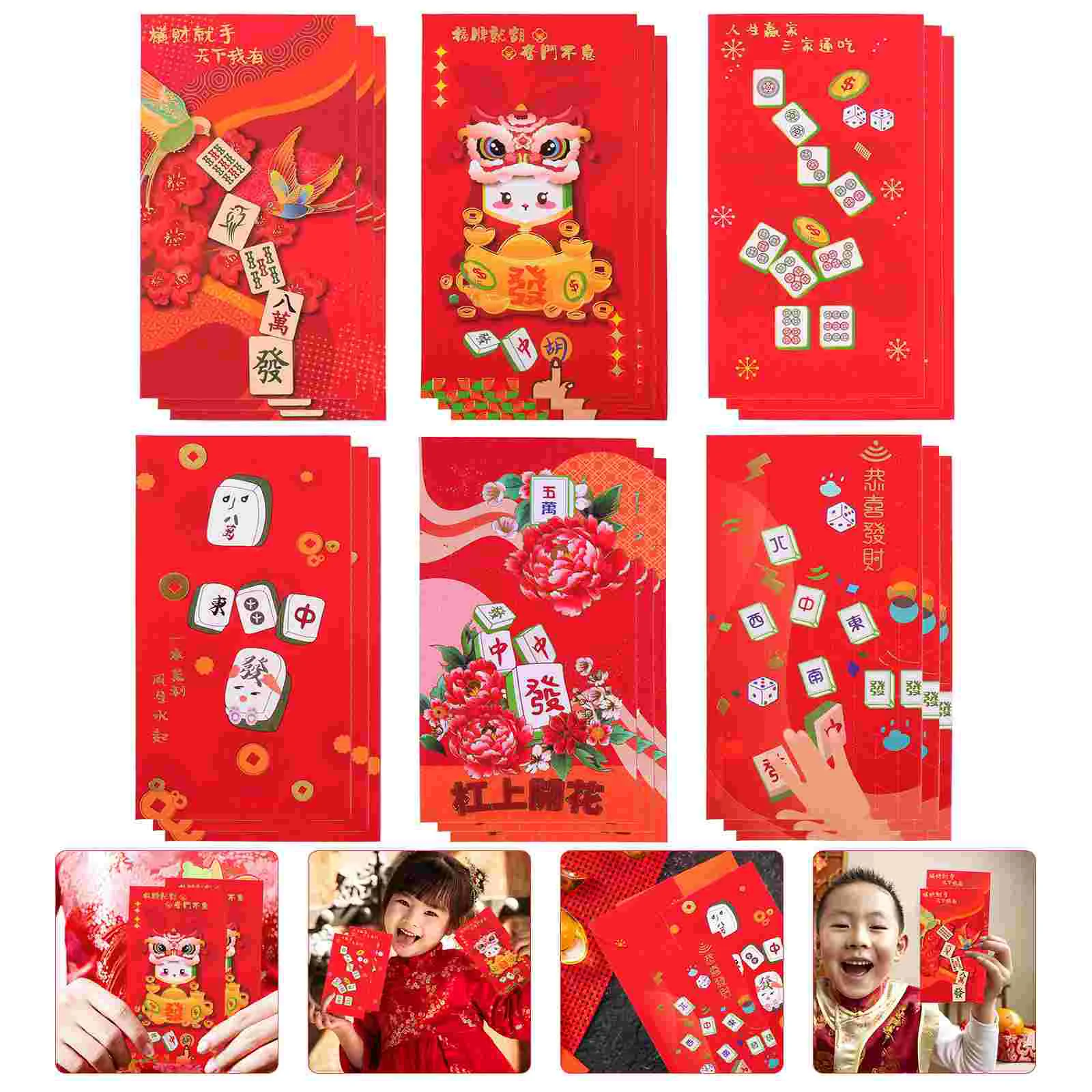 

Красные конверты для денег, сумка, новый год, китайский счастливый конверт Hongbao, традиционные карманы, праздничный подарок, пакет, весенний м...