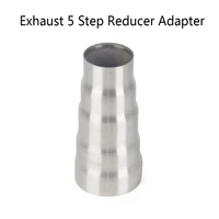 universal car stainless steel standard exhaust reducer connector pipe tube 5 step reducer adapter