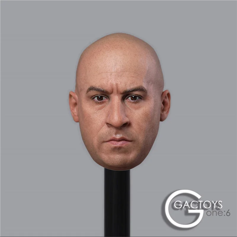 

1/6 Scale Male Soldier GACTOYS GC030 Vin Diesel Head Sculpt Carving Bald Male Head Carving Fit 12 inches Action Figure Body