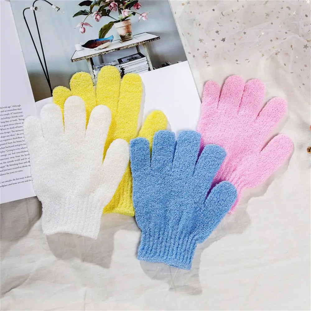 

Five Fingers Bath Gloves Household Shower Towel Bathing Cleaning Gloves Scrub Body Wash Elastic Wipe Back Children Home Supply