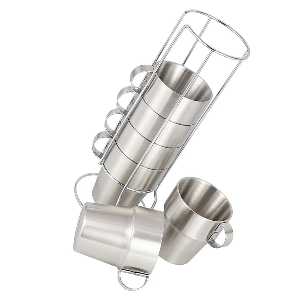 

1 Set Heat-insulated Stainless Steel Coffee Cup Mug Drinking Cups Picnic Cup Camping Cup for Home