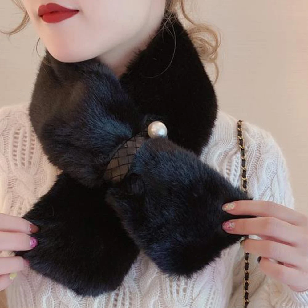 Рисунок 5 - Зимний плюшевый шарф с жемчугом для женщин