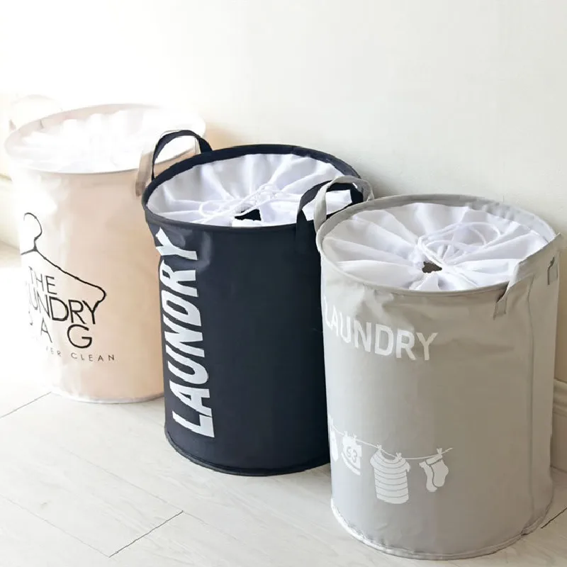 

Oxford Cloth Storage Bucket Foldable Waterproof Dirty Clothes Basket Children's Toy Storage Large-capacity Wardrobe Organizer