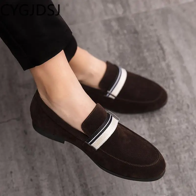Suede Loafers Men Italiano Oxford Shoes for Men Office 2023 Dress Shoes Slip on Shoes Men Coiffeur Wedding Dress Chaussure Homme
