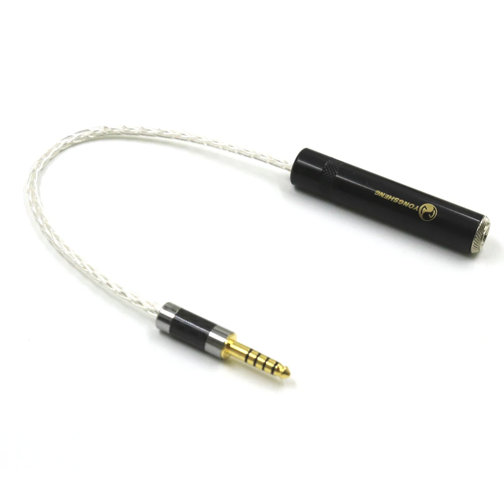 

New Quality 7N Silver Balanced Plug 4.4 mm Male to 6.35mm Female Audio Cable HIFI Adapter Wire