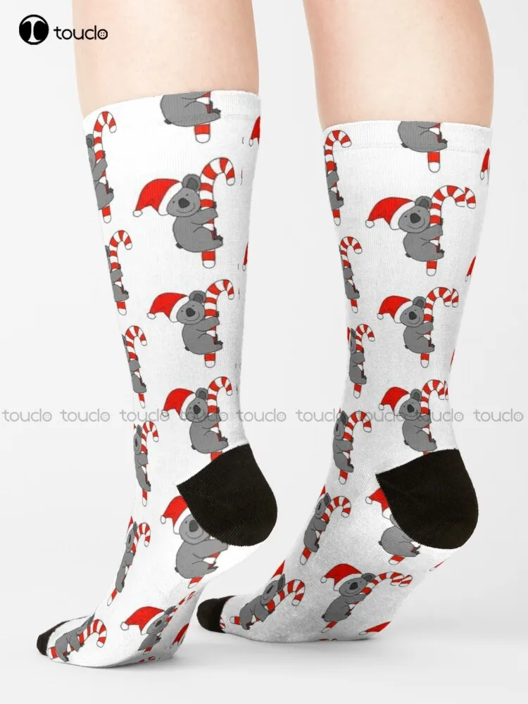 

Santa Christmas Koala Socks Socks Streetwear Personalized Custom Unisex Adult Teen Youth Socks 360° Digital Print Retro Art