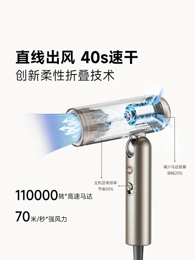 Карманный фен для волос 220 В Zhuimi с высокоскоростной ионной технологией идеальной