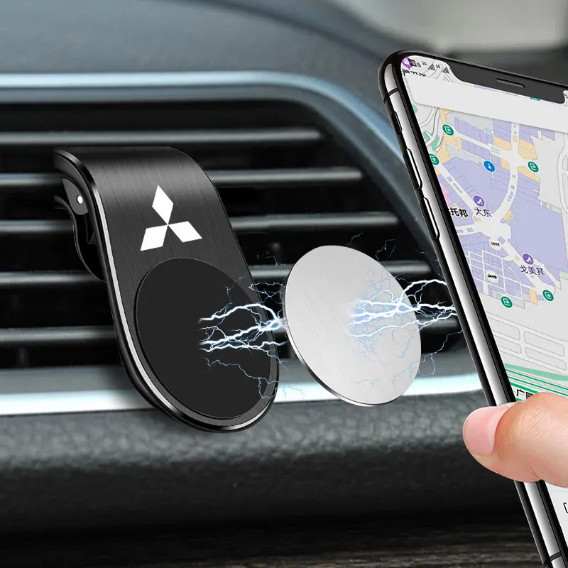 Автомобильный магнитный держатель для телефона Car Magnetic L-Type Phone Holder Smartphone Stand для Mitsubishi ASX Lancer 10 9 Pajero Outlander 3 EX и т. д. Автоаксессуары