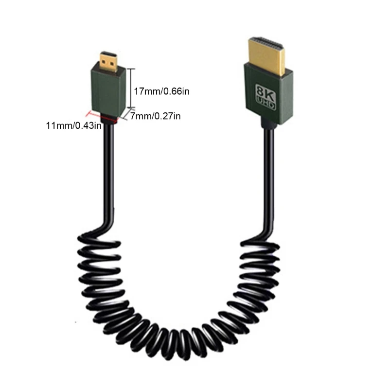 Гибкий кабель HDTV 2.1 8K при 60 Гц HDTV-HDTV высокоскоростное соединение 48 Гбит/с папа-папа