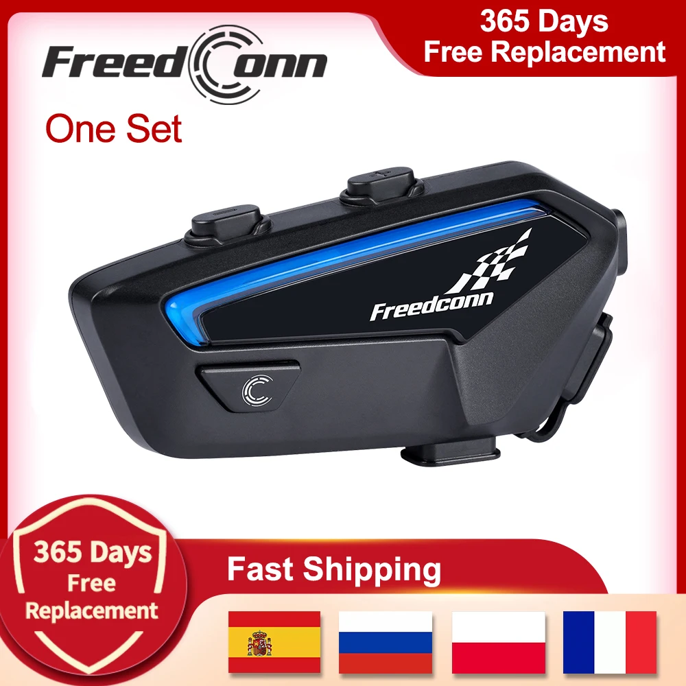

Пара Bluetooth-гарнитур Freedconn FX Для Мотоциклетных Интеркомов, Универсальная Посадка, С FM-радио, Шумоподавлением