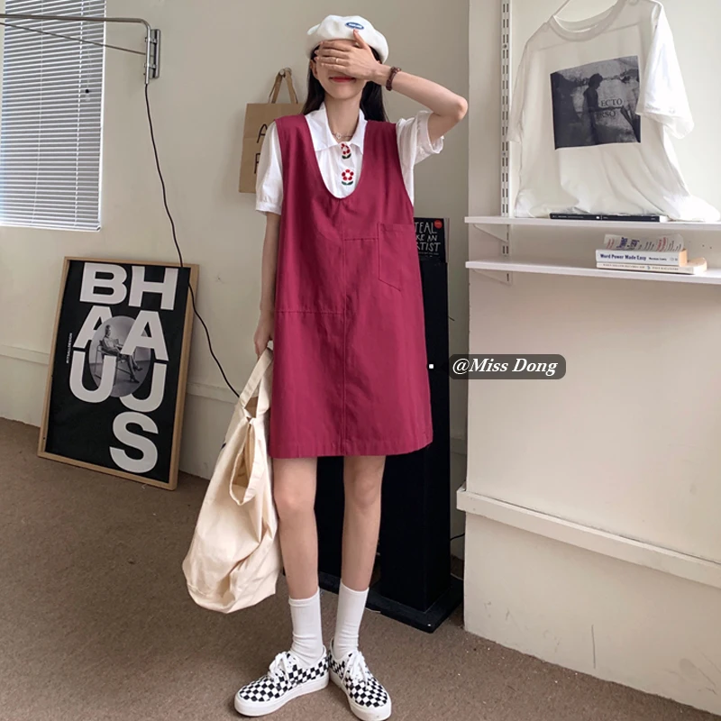 

Skirt women's summer 2022 new student small skinny French niche Hepburn strap dress