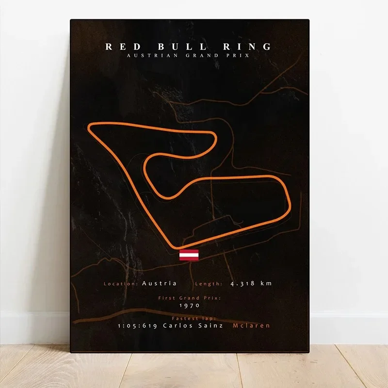 Картина на холсте с рисунком красного быка в стиле ФК Формула 1