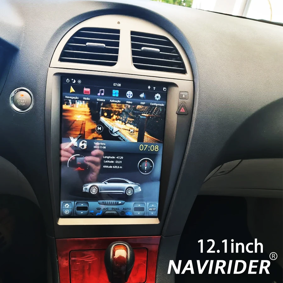 Автомобильная магнитола 128 ГБ Android 12 экран Tesla стерео для Lexus ES240 ES350 2006 2007 2008-2012 GPS