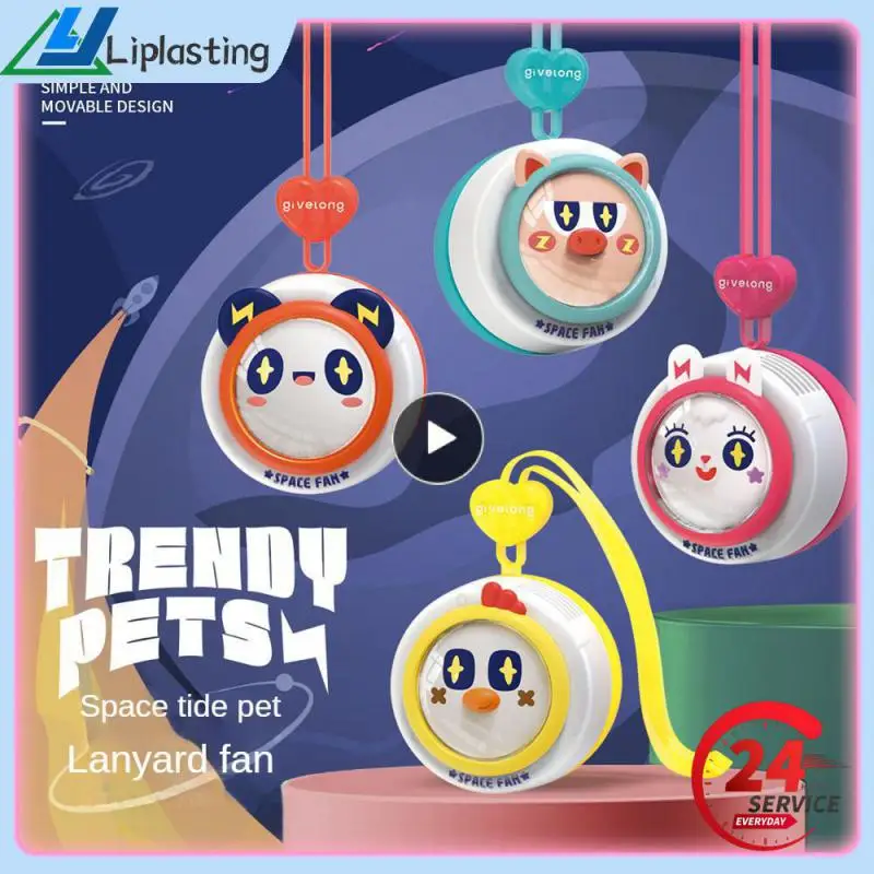 

1~6PCS Bladeless Small Fan Hanging Neck Fan Cute Usb Rechargeable Neck Fan Cooling Appliance Portable