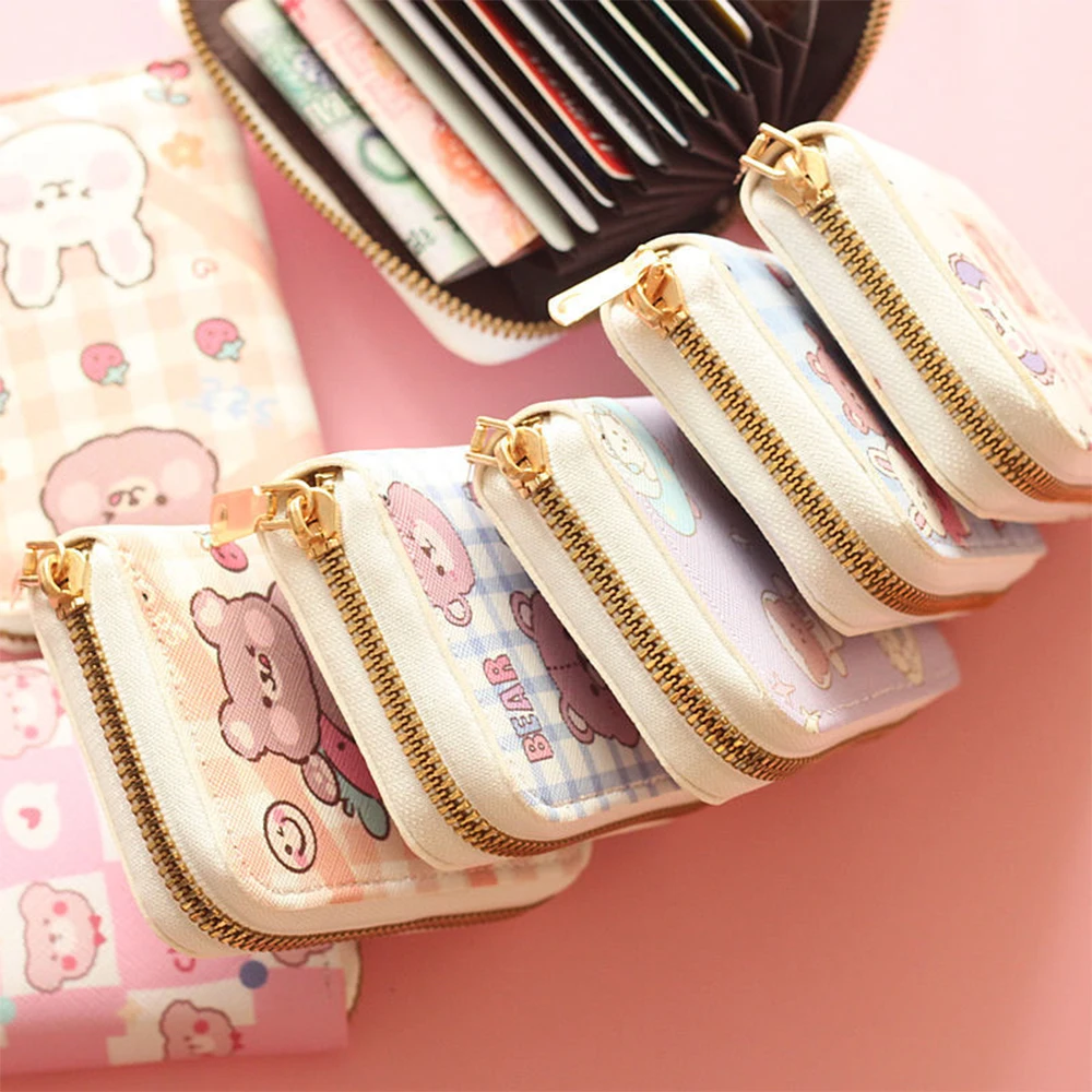 

Симпатичный женский кошелек Sanrioed с мультяшным рисунком Kawaii Hello Kitty Студенческая сумка для хранения банковских карт для женщин и студентов