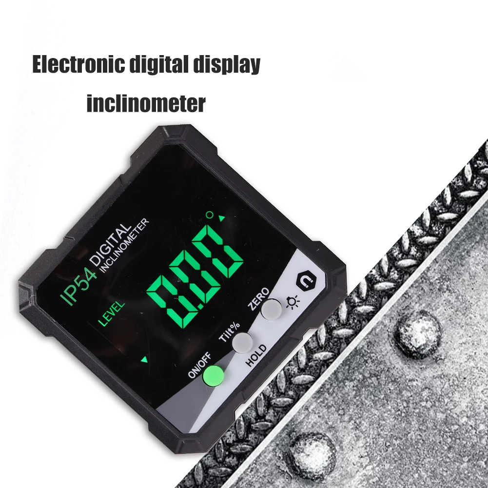 

IP54 4*90° Portable Digital Inclinometer LCD Backlight Digital Protractor Slope Meter Digital Angle Ruler Single-side Magnetics