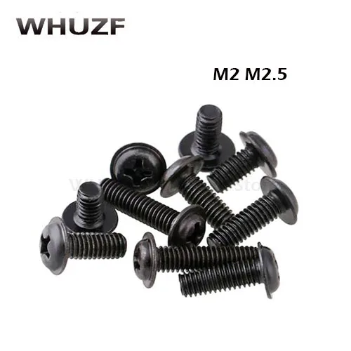 

Винты Loptop 500 шт. M2 M2.5 PWM черная цинковая Крестовая круглая головка со стандартной черной панорамной головкой с винтами для компьютера Meson для ...