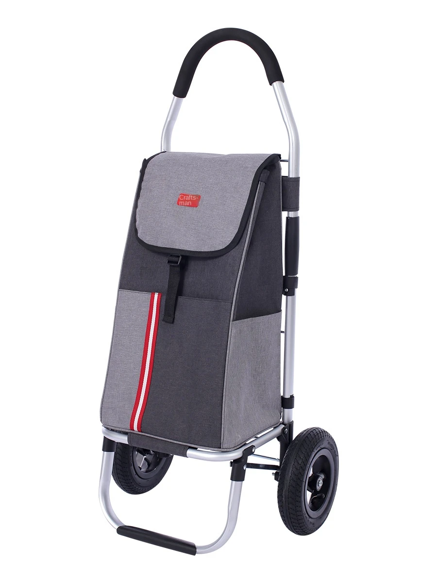

Shopping Grocery Cart with Pneumatic Wheels Heavy Loading Capacity Cooler Bag Oxford Trolley Bag for Groceries Foldable