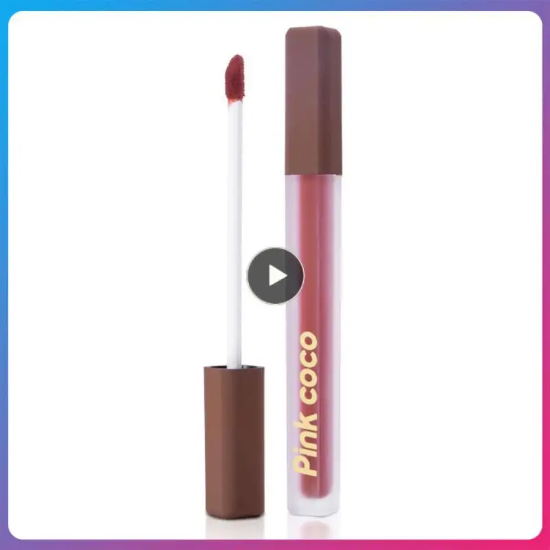 

6 Colors Silky Smooth Lip Glaze Velvet Matte Lipstick Soft Mist Lip Gloss Liquid Lipstick Lips Makeup Chocolate Lipgloss