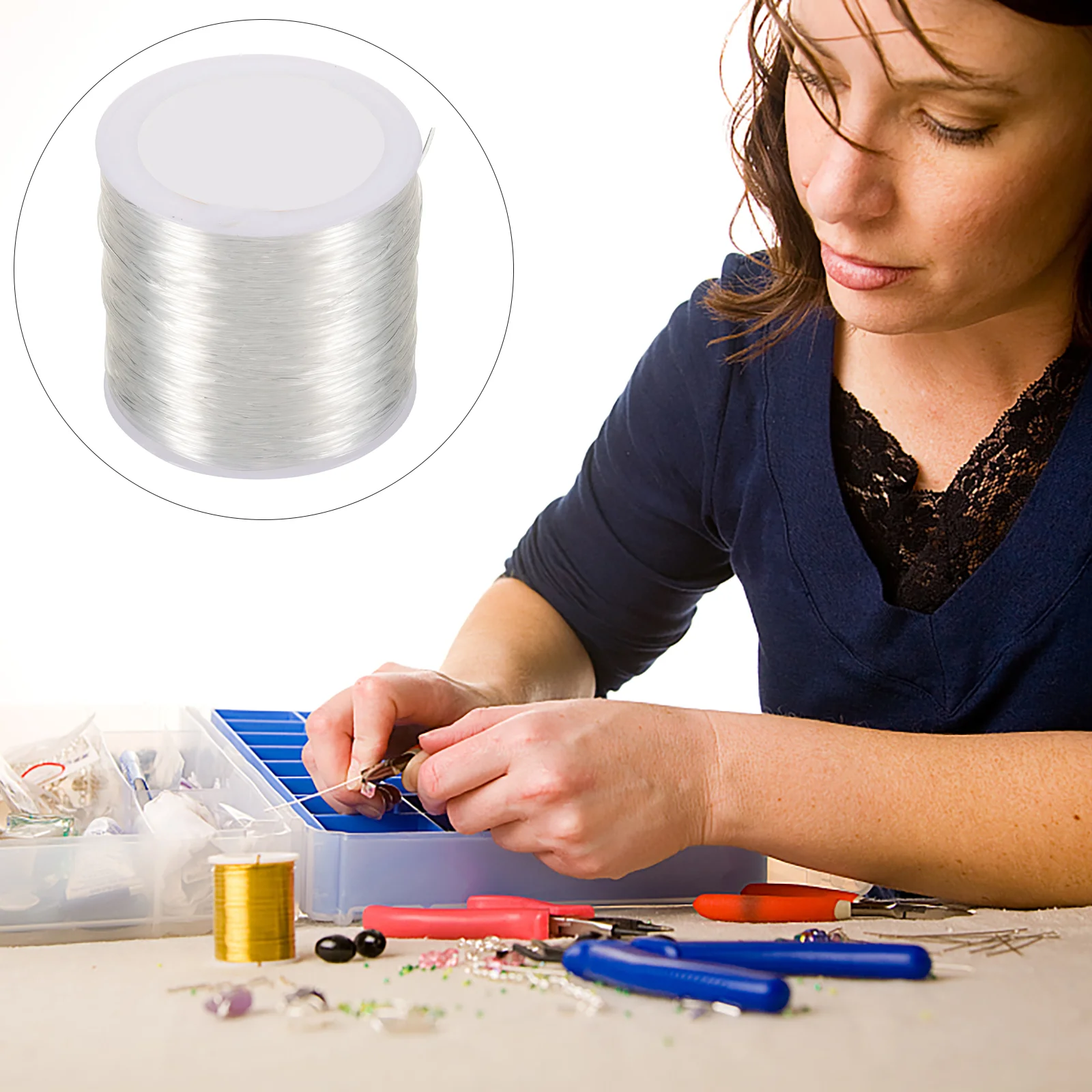 

Bracelet Beads Necklace Anklet Making Tool DIY Needles Embroidery Threader Hand Tools