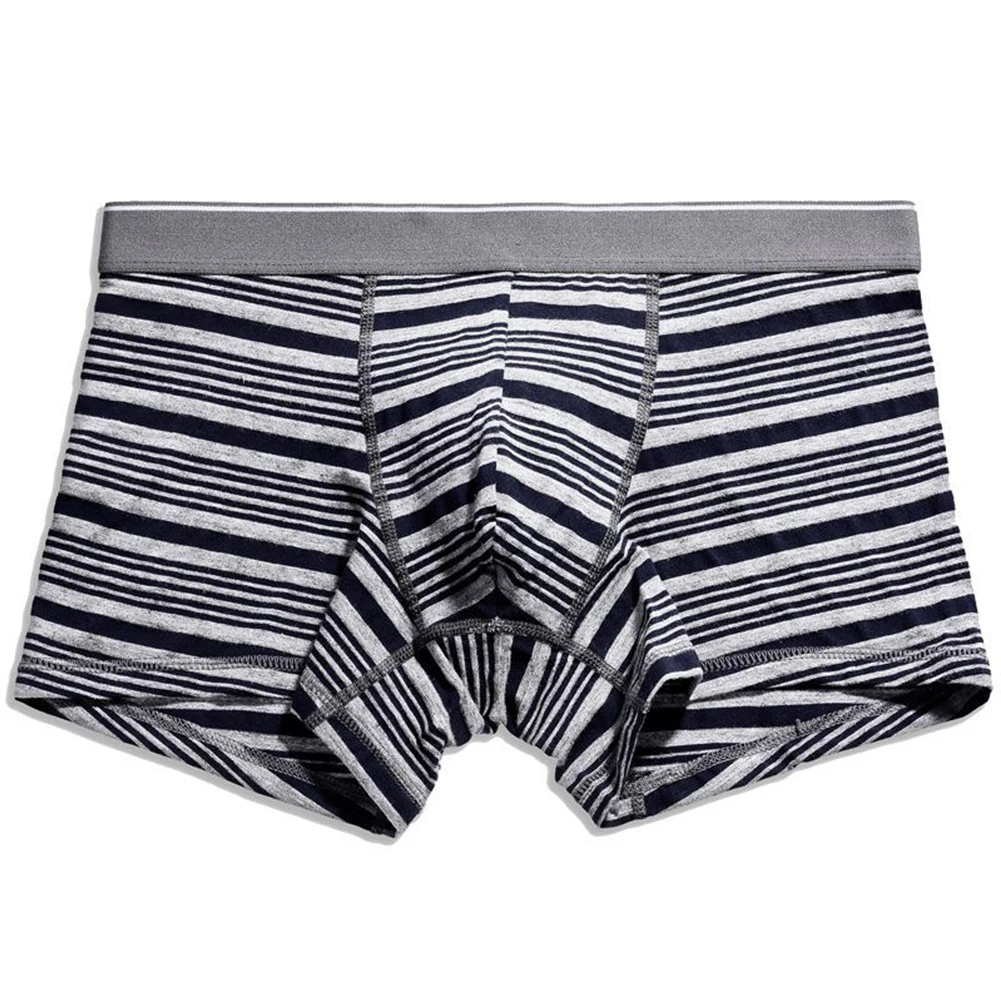 

Mens Stripe Breathable Boxer Briefs Cotton Underwear Trunks U Convex Bulge Pouch Underpants Shorts Knickers Comfort Lingerie