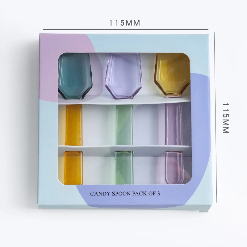 

Стеклянные ложки для десерта 3 шт.