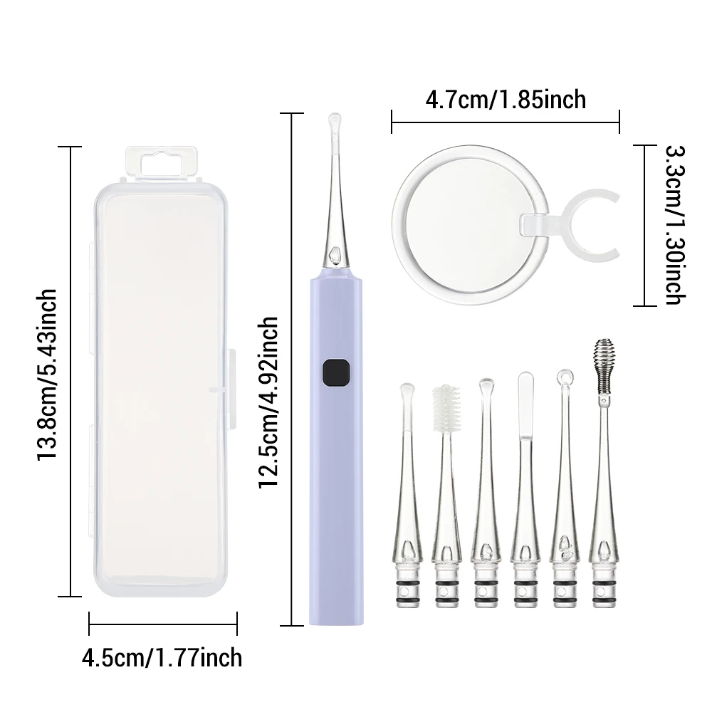 Инструмент Для Чистки Ушей 6-в-1 Детей И Взрослых Легкий Светящийся Массажер С