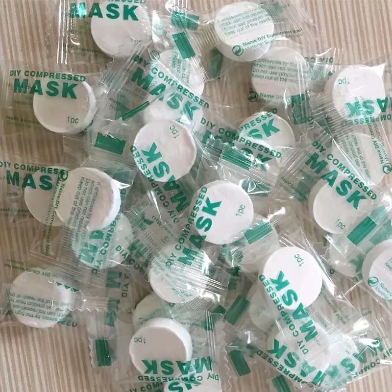 

30 Pcs/lot Compressed Mask Paper Silk Super Thin Compressed Facial Beauty DIY Disposable Paper Skin Care Wrapped Paper