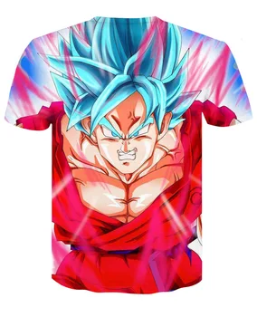 2023 New Dragon Ball Theme Top Fashion Cartoon Anime Cool Men's T-shirt Male Anime 3DT Shirt Boy Street Summer Clothing Tops 5