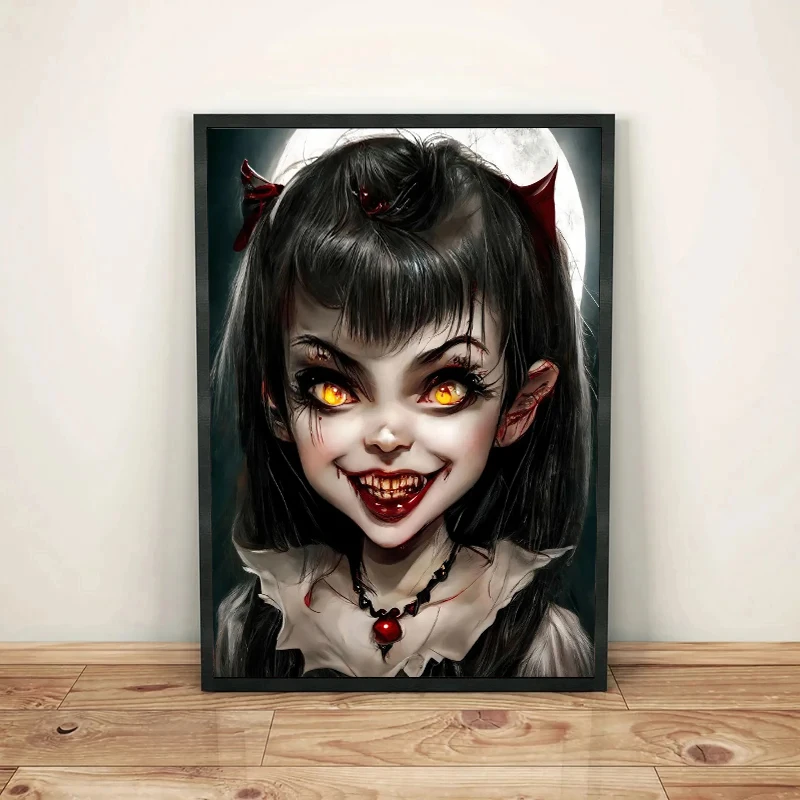 Готический Темный Стиль Дьявол И Ангел Ретро Комикс Плакат Печать На Холсте Без