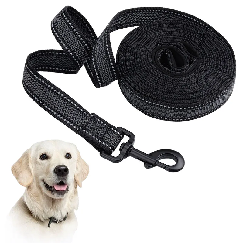 

Reflective Long lead 5m 10m 15m 20m Long dog leash Non-Slip Rubber Long leash for a dog Recall Training Tracking Obedience Rope