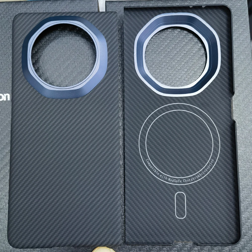 Для Magsafe Магнитная беспроводная зарядка из углеродной ткани и арамидный чехол