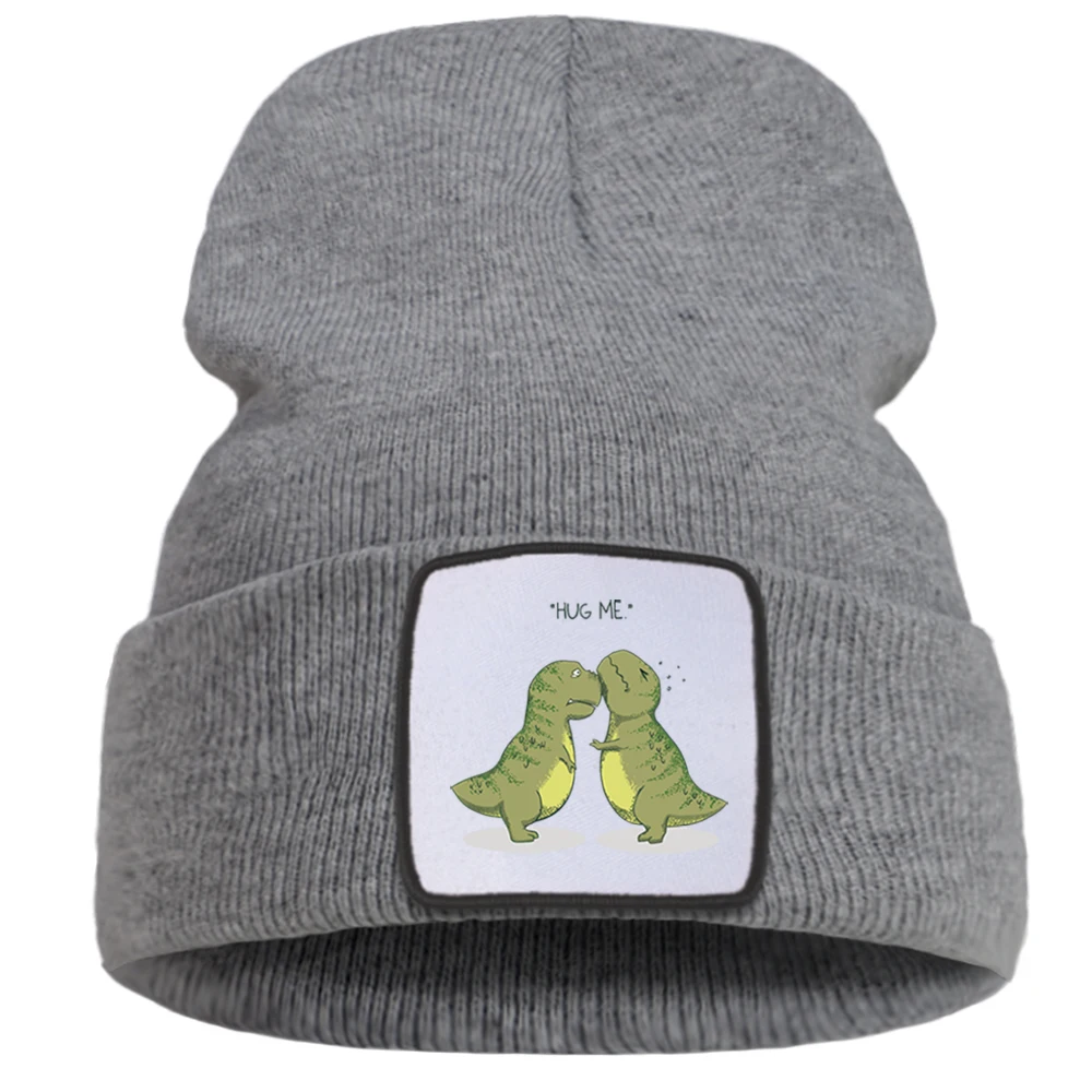 

Трикотажная шапка с рисунком динозавра для обнимания меня